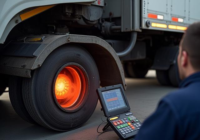 DPF system regeneration on a truck